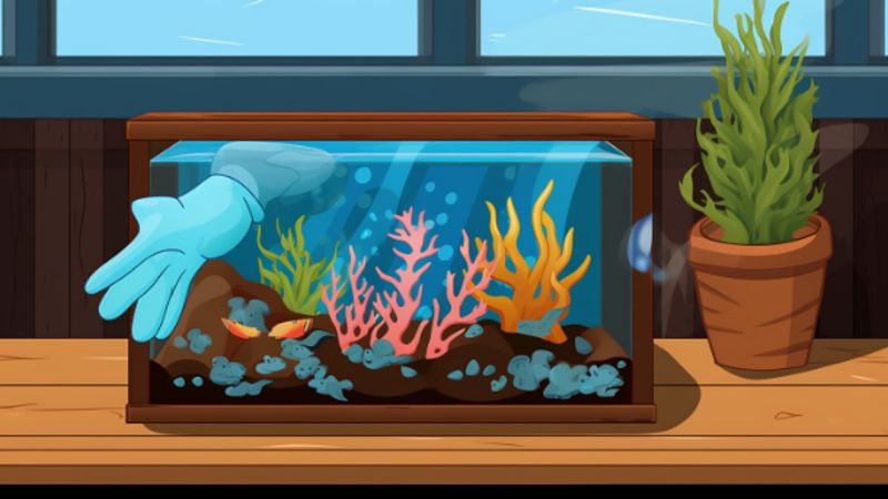 Reinigung des Aquariums