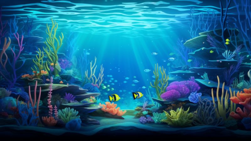 Die magische Unterwasserwelt: Ein Blick in ein illustriertes Aquarienbuch