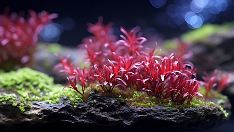 Alternanthera reineckii Mini als Blickfang im Nano-Aquarium